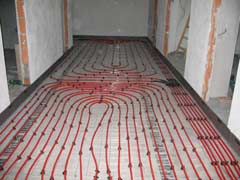 Ukázka montáže podlahového topení